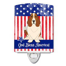 Load image into Gallery viewer, Patriotic USA Basset Hound Ceramic Night Light BB3016CNL