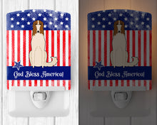 Load image into Gallery viewer, Patriotic USA Borzoi Ceramic Night Light BB3018CNL