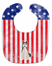 Load image into Gallery viewer, Patriotic USA West Siberian Laika Spitz Baby Bib BB3020BIB