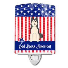Load image into Gallery viewer, Patriotic USA West Siberian Laika Spitz Ceramic Night Light BB3020CNL