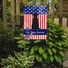 Load image into Gallery viewer, Patriotic USA Black Russian Terrier Garden Flag - Outdoor Decorative Yard Flag