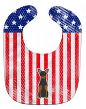 Load image into Gallery viewer, Patriotic USA Manchester Terrier Baby Bib BB3023BIB
