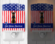 Load image into Gallery viewer, Patriotic USA Manchester Terrier Ceramic Night Light BB3023CNL