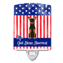 Load image into Gallery viewer, Patriotic USA Manchester Terrier Ceramic Night Light BB3023CNL