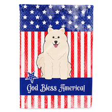 Load image into Gallery viewer, Patriotic USA Samoyed Flag Canvas House Size BB3025CHF
