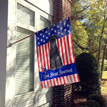 Load image into Gallery viewer, Patriotic USA Standard Schnauzer Black Flag Canvas House Size BB3027CHF