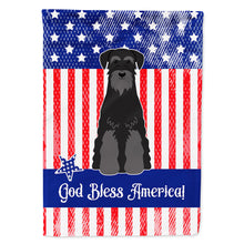 Load image into Gallery viewer, Patriotic USA Standard Schnauzer Black Flag Canvas House Size BB3027CHF