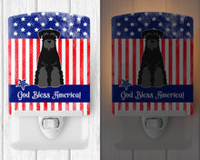 Load image into Gallery viewer, Patriotic USA Standard Schnauzer Black Ceramic Night Light BB3027CNL