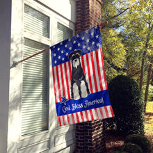 Load image into Gallery viewer, Patriotic USA Standard Schnauzer Salt and Pepper Flag Canvas House Size BB3028CHF