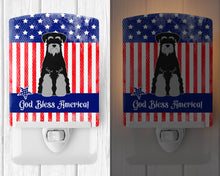 Load image into Gallery viewer, Patriotic USA Standard Schnauzer Black Grey Ceramic Night Light BB3029CNL