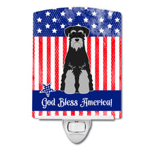Load image into Gallery viewer, Patriotic USA Standard Schnauzer Black Grey Ceramic Night Light BB3029CNL