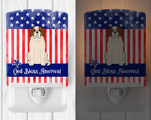 Load image into Gallery viewer, Patriotic USA Saint Bernard Ceramic Night Light BB3030CNL
