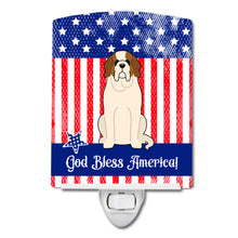 Load image into Gallery viewer, Patriotic USA Saint Bernard Ceramic Night Light BB3030CNL