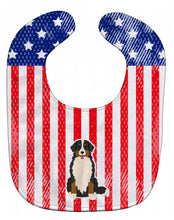 Load image into Gallery viewer, Patriotic USA Bernese Mountain Dog Baby Bib BB3031BIB
