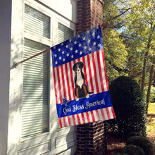 Load image into Gallery viewer, Patriotic USA Greater Swiss Mountain Dog Flag Canvas House Size BB3032CHF