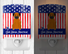 Load image into Gallery viewer, Patriotic USA Border Terrier Ceramic Night Light BB3034CNL