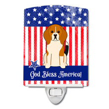 Load image into Gallery viewer, Patriotic USA Beagle Tricolor Ceramic Night Light BB3035CNL