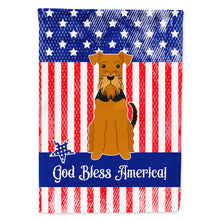 Load image into Gallery viewer, Patriotic USA Airedale Flag Canvas House Size BB3036CHF