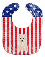 Load image into Gallery viewer, Patriotic USA Westie Baby Bib BB3037BIB