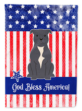 Load image into Gallery viewer, Patriotic USA Staffordshire Bull Terrier Blue Garden Flag - Outdoor Decorative Yard Flag BB3041GF