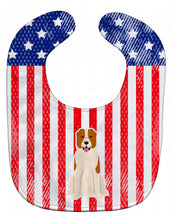Load image into Gallery viewer, Patriotic USA Central Asian Shepherd Dog Baby Bib BB3044BIB