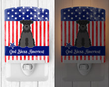 Load image into Gallery viewer, Patriotic USA Miniature Schanuzer Black Ceramic Night Light BB3046CNL