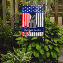 Load image into Gallery viewer, Patriotic USA Miniature Schanuzer Black Silver Garden Flag - Outdoor Decorative Yard Flag