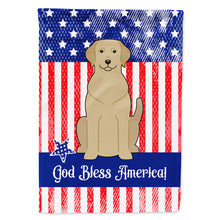 Load image into Gallery viewer, Patriotic USA Yellow Labrador Flag Canvas House Size BB3050CHF