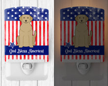 Load image into Gallery viewer, Patriotic USA Yellow Labrador Ceramic Night Light BB3050CNL