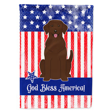 Load image into Gallery viewer, Patriotic USA Chocolate Labrador Flag Canvas House Size BB3051CHF