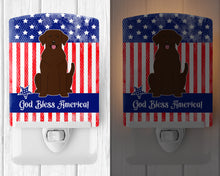 Load image into Gallery viewer, Patriotic USA Chocolate Labrador Ceramic Night Light BB3051CNL