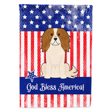 Load image into Gallery viewer, Patriotic USA Cavalier Spaniel Flag Canvas House Size BB3053CHF