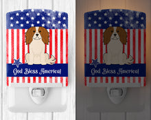 Load image into Gallery viewer, Patriotic USA Cavalier Spaniel Ceramic Night Light BB3053CNL