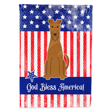Load image into Gallery viewer, Patriotic USA Irish Terrier Flag Canvas House Size BB3057CHF