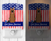 Load image into Gallery viewer, Patriotic USA German Shepherd Ceramic Night Light BB3062CNL