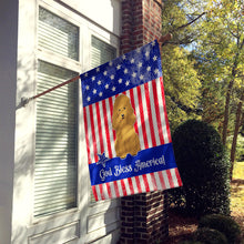 Load image into Gallery viewer, Patriotic USA Poodle Tan Flag Canvas House Size BB3064CHF