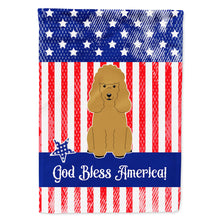 Load image into Gallery viewer, Patriotic USA Poodle Tan Flag Canvas House Size BB3064CHF