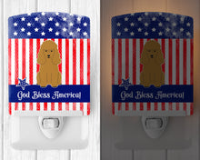 Load image into Gallery viewer, Patriotic USA Poodle Tan Ceramic Night Light BB3064CNL