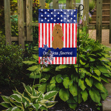 Load image into Gallery viewer, Patriotic USA Poodle Tan Garden Flag - Outdoor Decorative Yard Flag BB3064GF