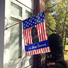 Load image into Gallery viewer, Patriotic USA Poodle Black Flag Canvas House Size BB3066CHF