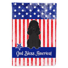 Load image into Gallery viewer, Patriotic USA Poodle Black Flag Canvas House Size BB3066CHF