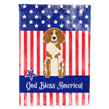 Load image into Gallery viewer, Patriotic USA Brittany Spaniel Flag Canvas House Size BB3067CHF