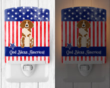 Load image into Gallery viewer, Patriotic USA Brittany Spaniel Ceramic Night Light BB3067CNL