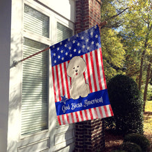 Load image into Gallery viewer, Patriotic USA Bichon Frise Flag Canvas House Size BB3070CHF
