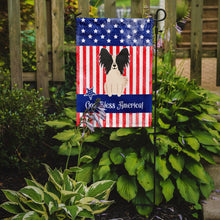 Load image into Gallery viewer, Patriotic USA Papillon Black White Garden Flag - Outdoor Decorative Yard Flag