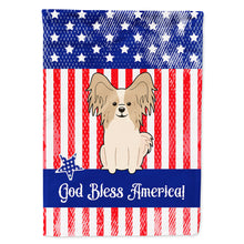 Load image into Gallery viewer, Patriotic USA Papillon Sable White Flag Canvas House Size BB3072CHF
