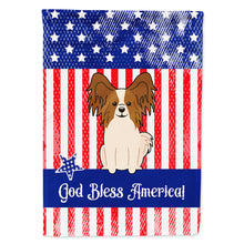 Load image into Gallery viewer, Patriotic USA Papillon Red White Flag Canvas House Size BB3073CHF