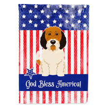 Load image into Gallery viewer, Patriotic USA Petit Basset Griffon Veenden Flag Canvas House Size BB3074CHF