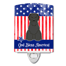 Load image into Gallery viewer, Patriotic USA Briard Black Ceramic Night Light BB3076CNL