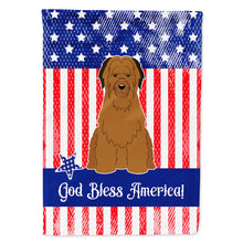 Load image into Gallery viewer, Patriotic USA Briard Brown Flag Canvas House Size BB3077CHF